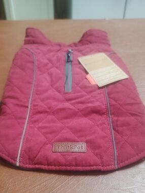 Thinkpets  Pets Quilted Maroon Vest Reversible New Medium